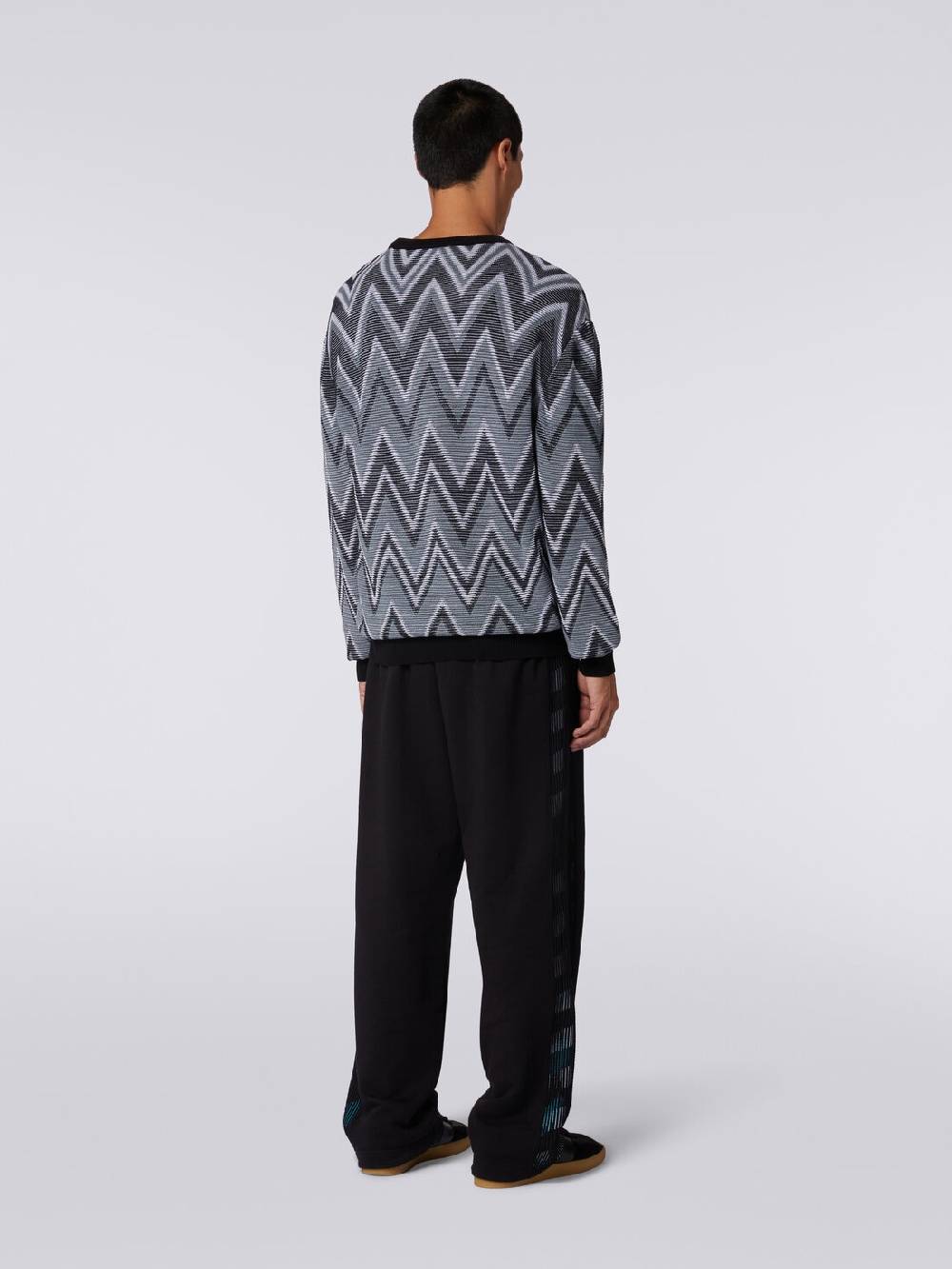 Missoni Pullover girocollo in cotone zig zag Vendite Flash