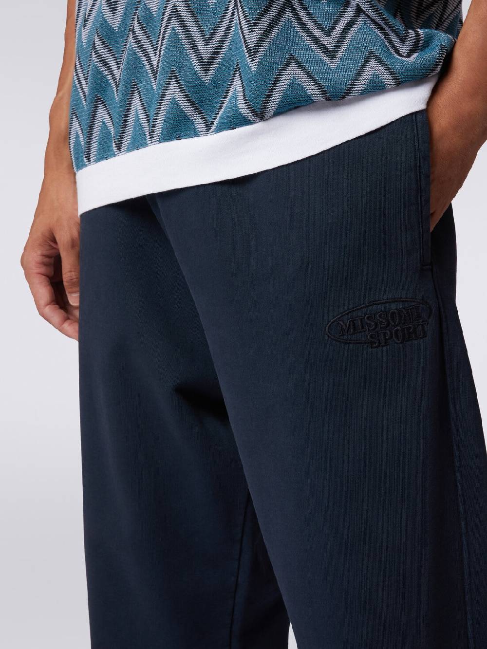 Missoni Pantaloni in felpa di cotone con logo In Saldo