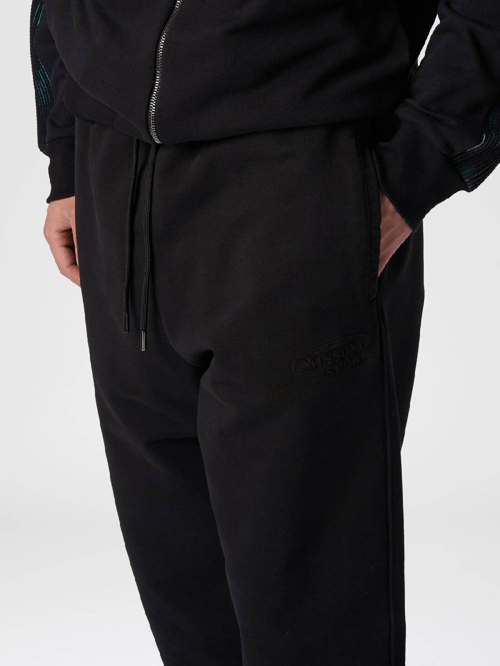 Missoni Pantaloni in felpa di cotone con logo Nuova