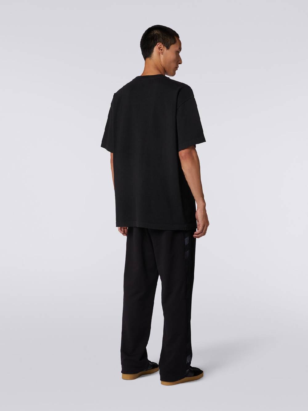 Missoni Pantaloni in felpa con logo e bande laterali in maglia Moda