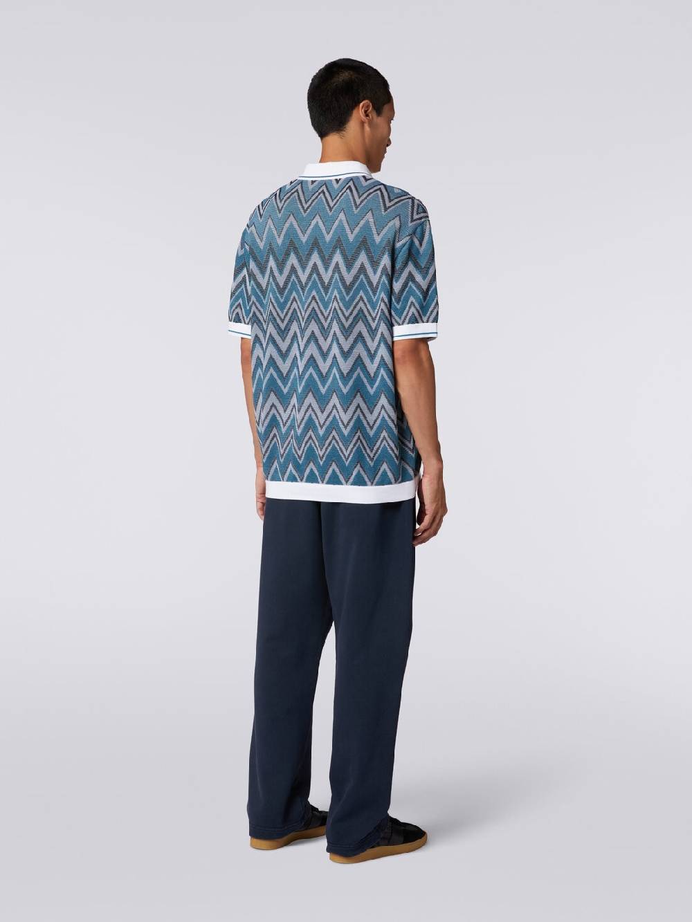Missoni Polo in maglia zig zag con dettagli tinta unita Sconto di tempo limitato