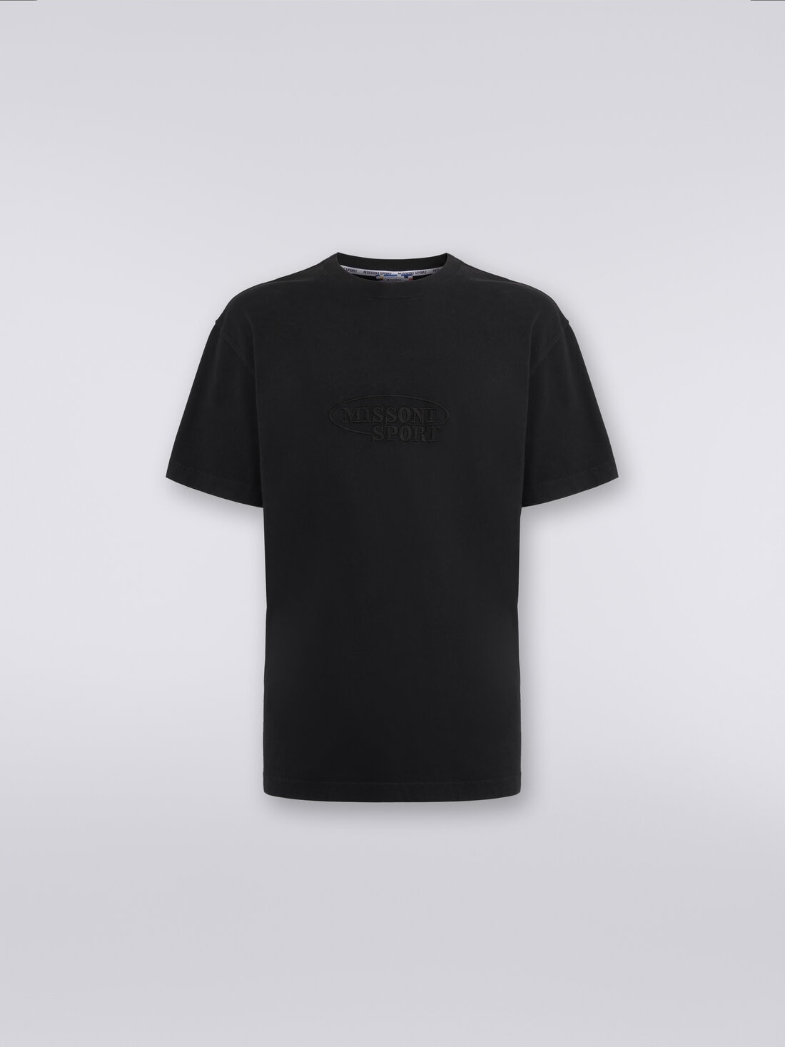 Missoni T-shirt girocollo in cotone con logo Prezzo di fabbrica