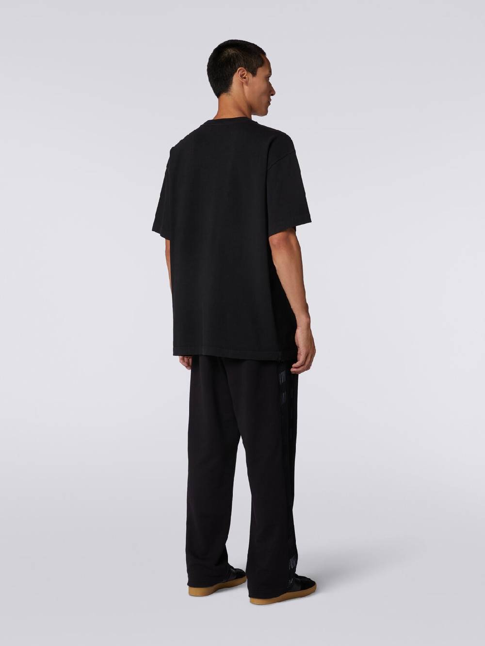 Missoni T-shirt girocollo in cotone con logo Prezzo di fabbrica
