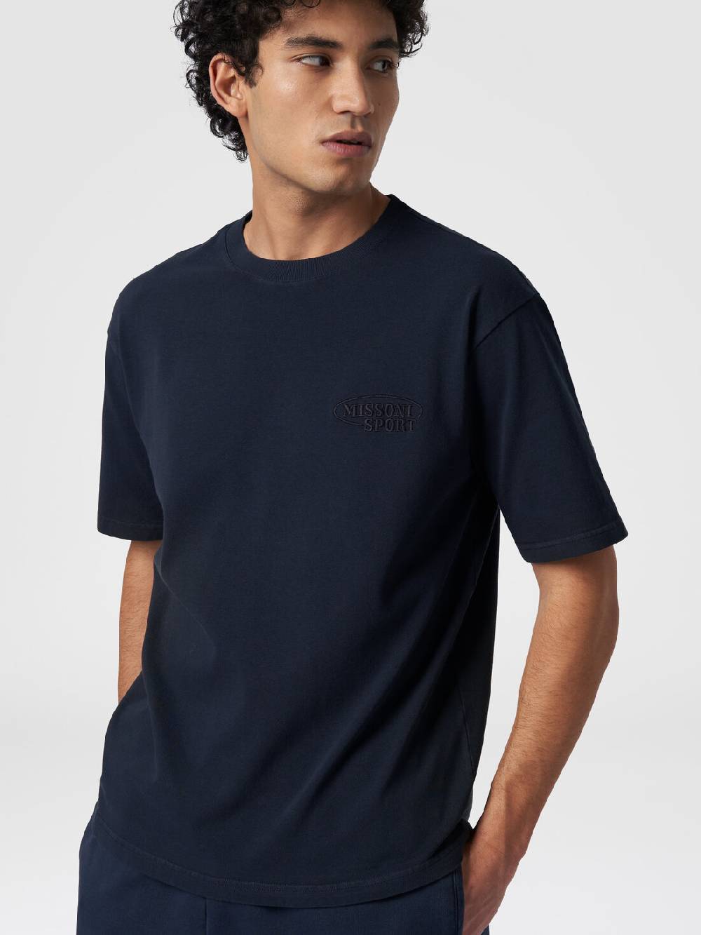 Missoni T-shirt girocollo in cotone con logo Offerta speciale
