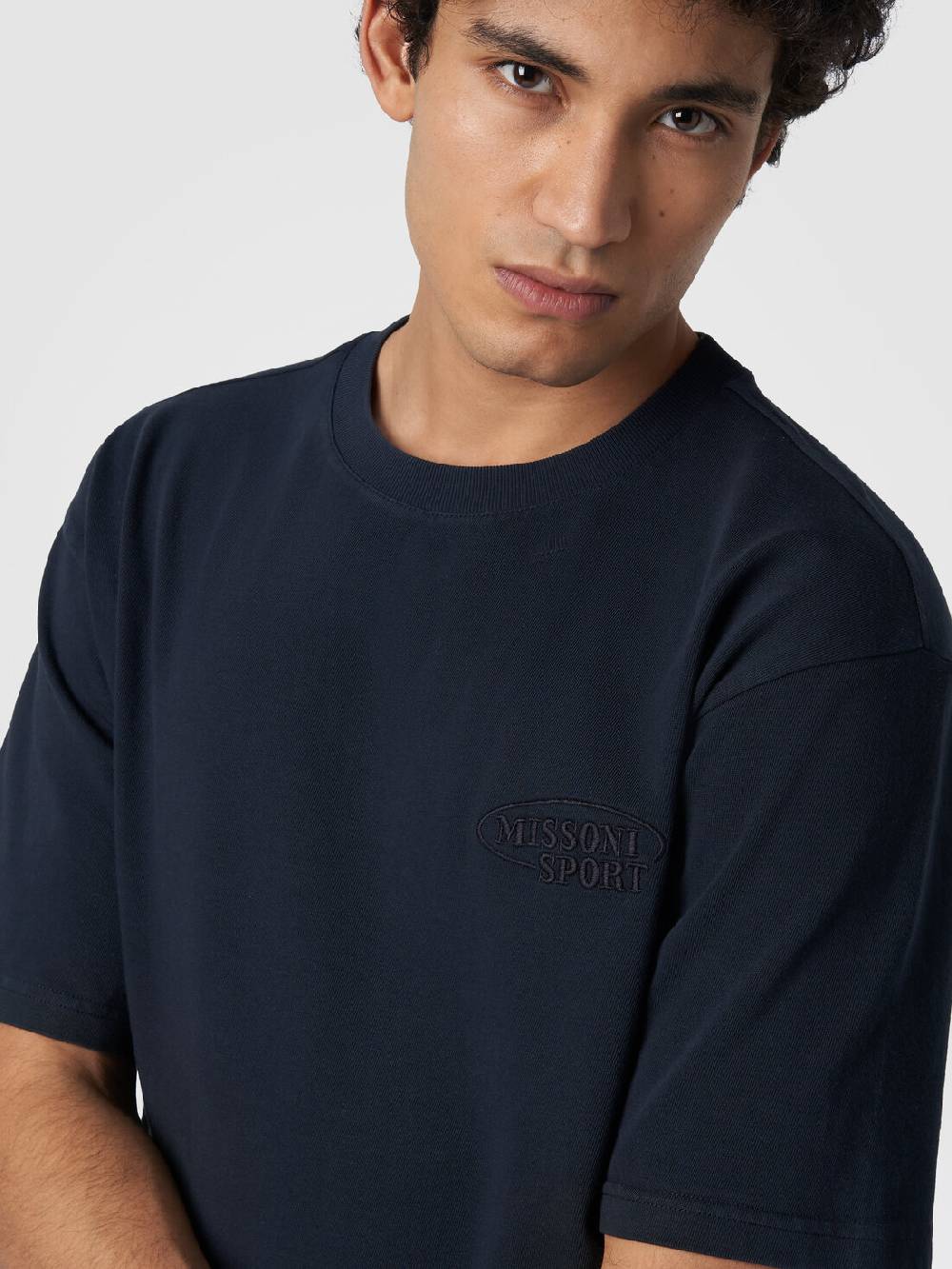 Missoni T-shirt girocollo in cotone con logo Offerta speciale