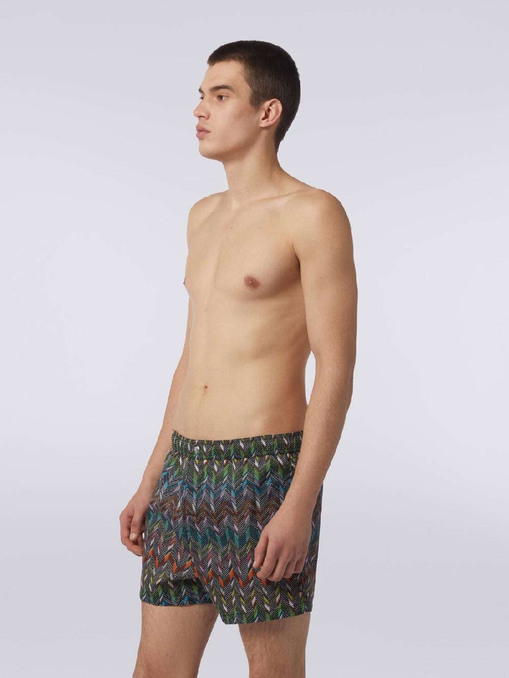 Missoni Boxer mare in nylon stampato con logo Offerte giornaliere