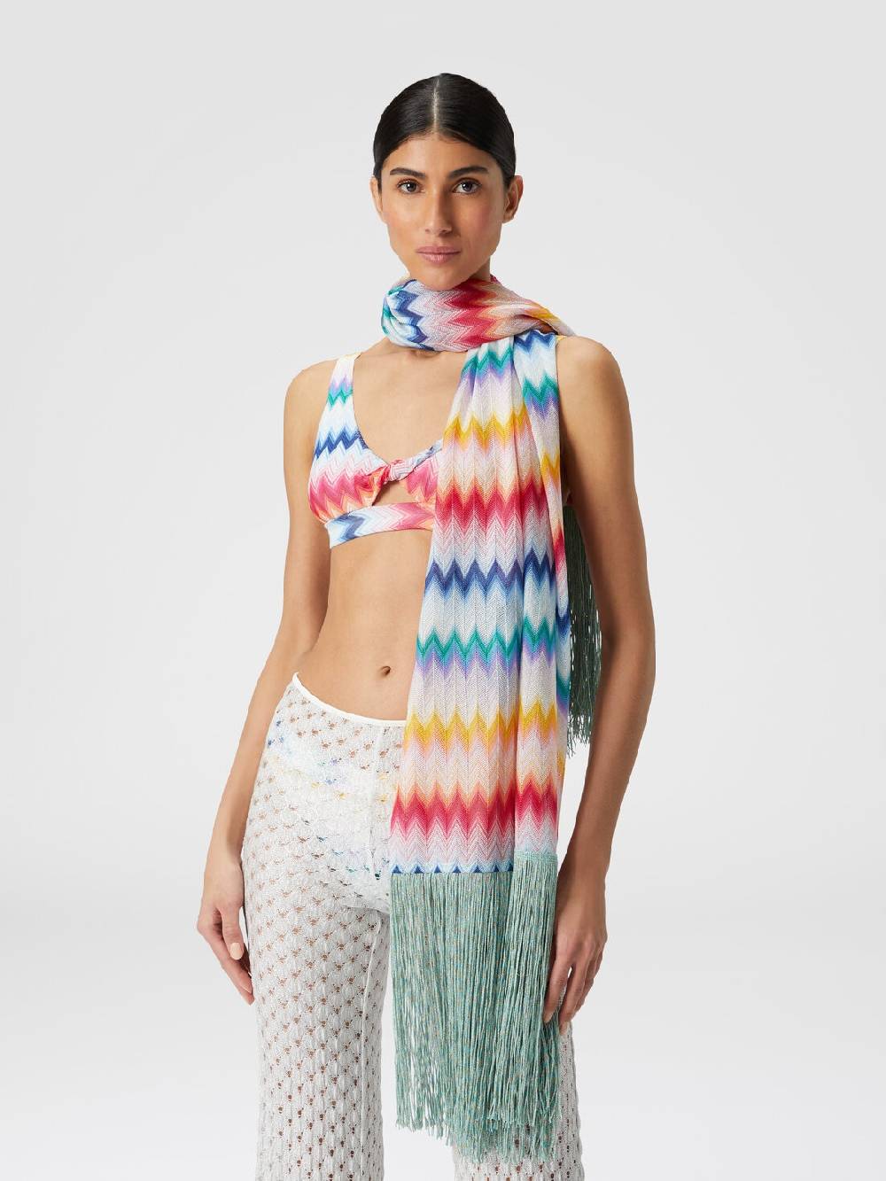 Missoni Stola in viscosa chevron con lamé Enormi risparmi