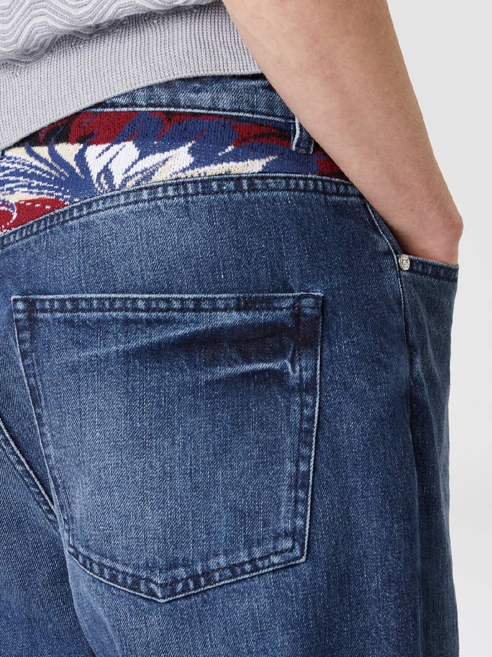 Missoni Cinque tasche in denim con inserto in maglia motivo Venezia Ritorno libero