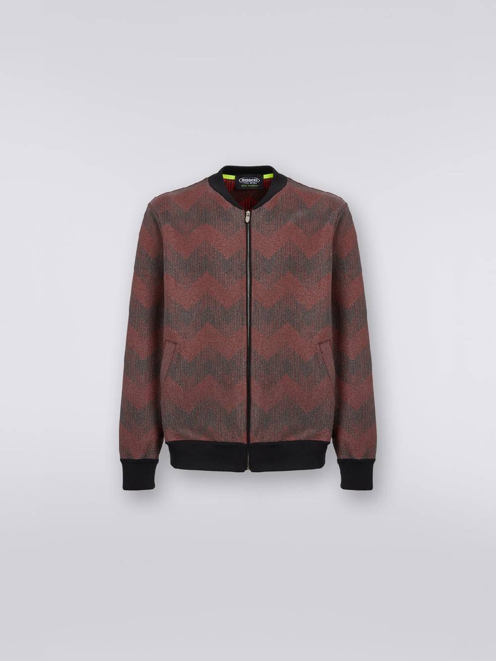 Missoni Bomber in misto cotone zig zag in collaborazione con Mike Maignan Rilascio limitato