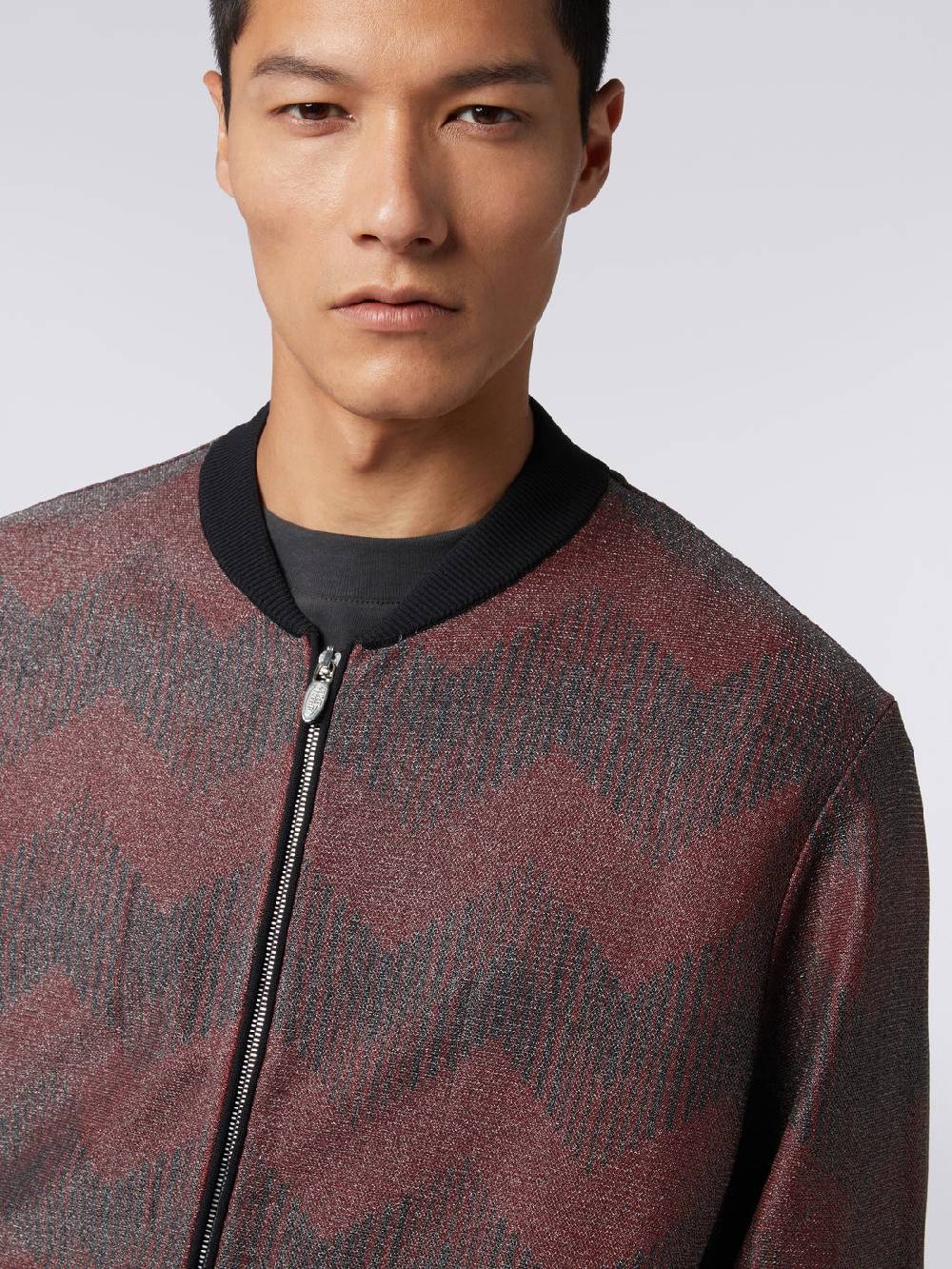 Missoni Bomber in misto cotone zig zag in collaborazione con Mike Maignan Rilascio limitato
