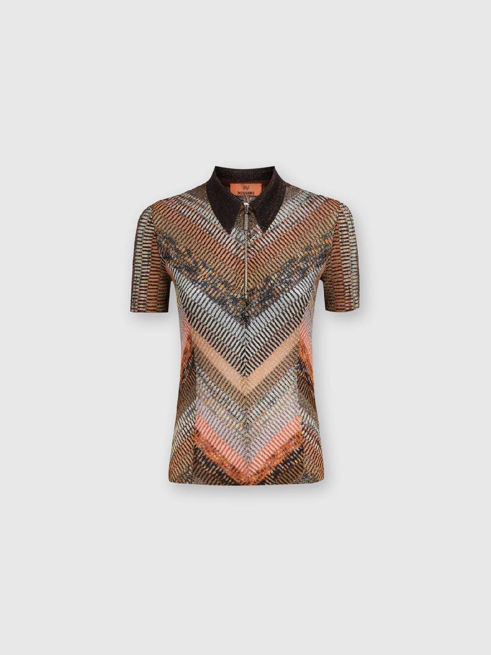 Missoni Polo in maglia lamé a maniche corte Latest stili