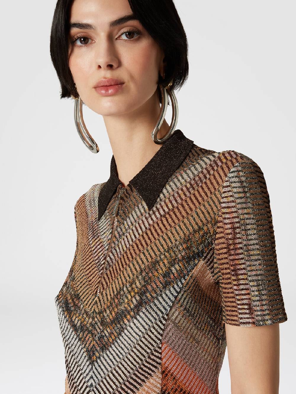 Missoni Polo in maglia lamé a maniche corte Latest stili
