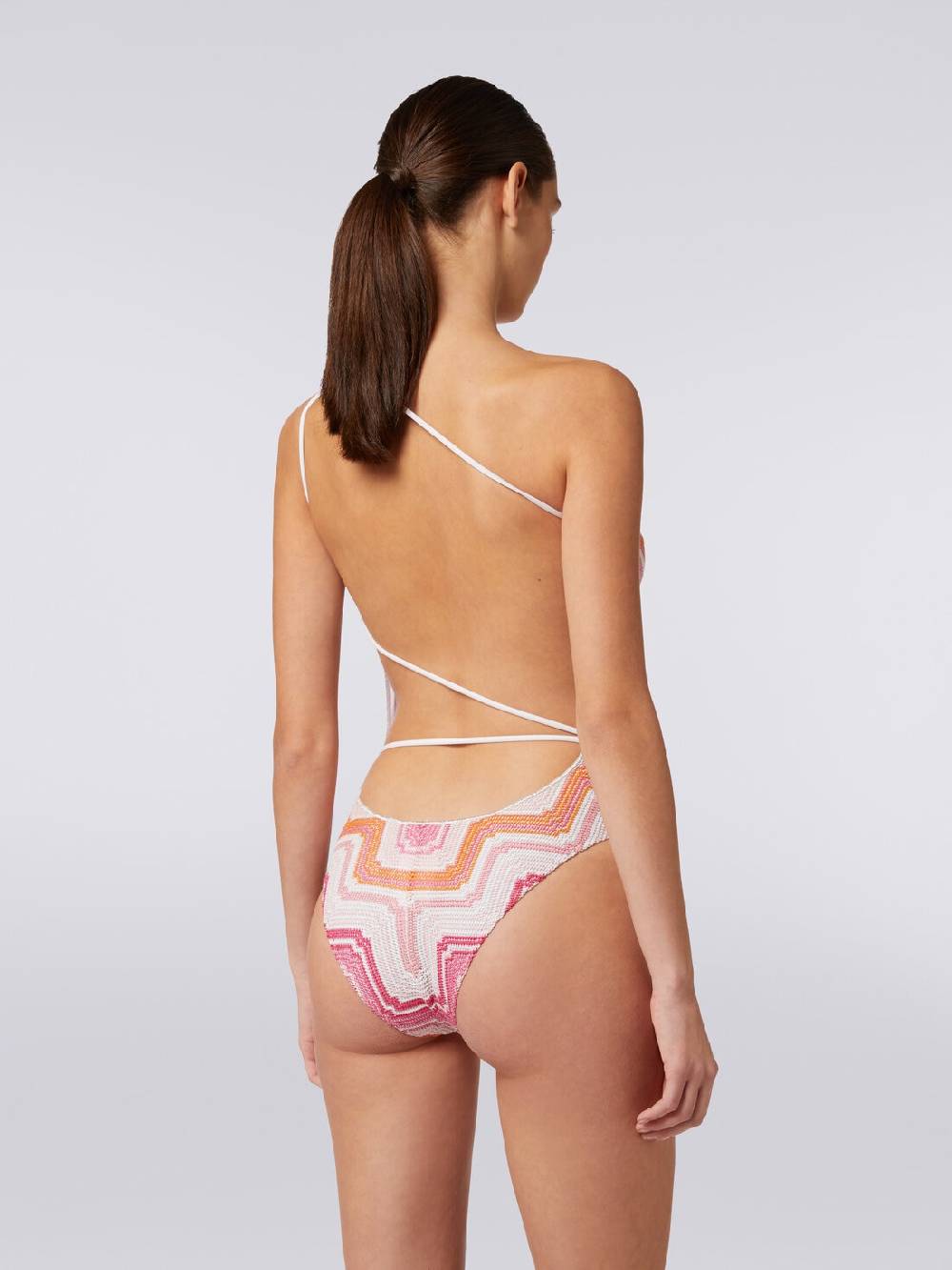 Missoni Costume intero monospalla in crochet chevron con lurex Ultimi due giorni