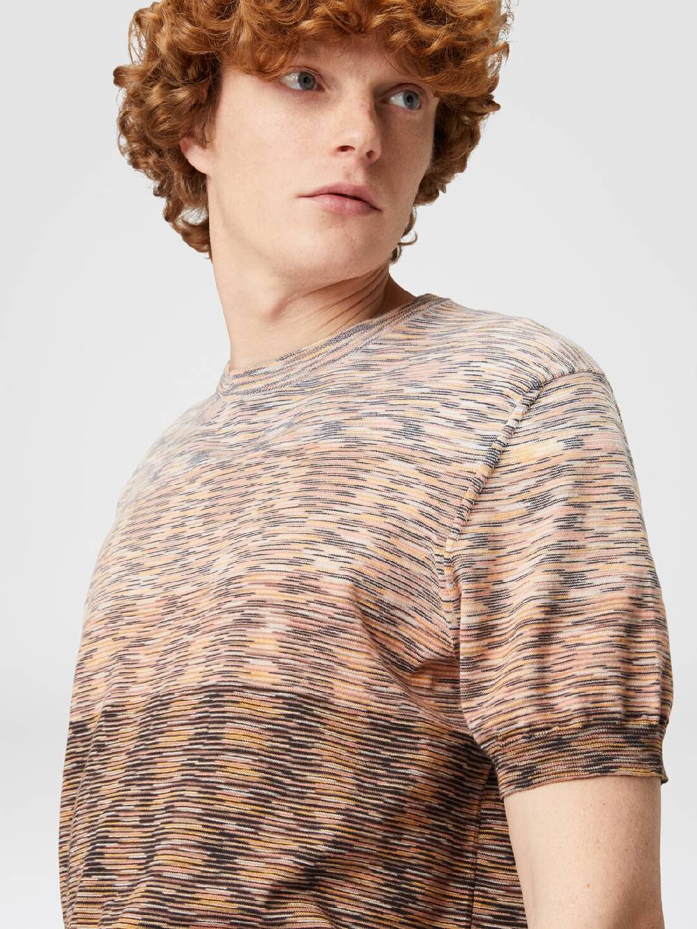 Missoni T-shirt in maglia fiammata di cotone Fino al 50% di sconto