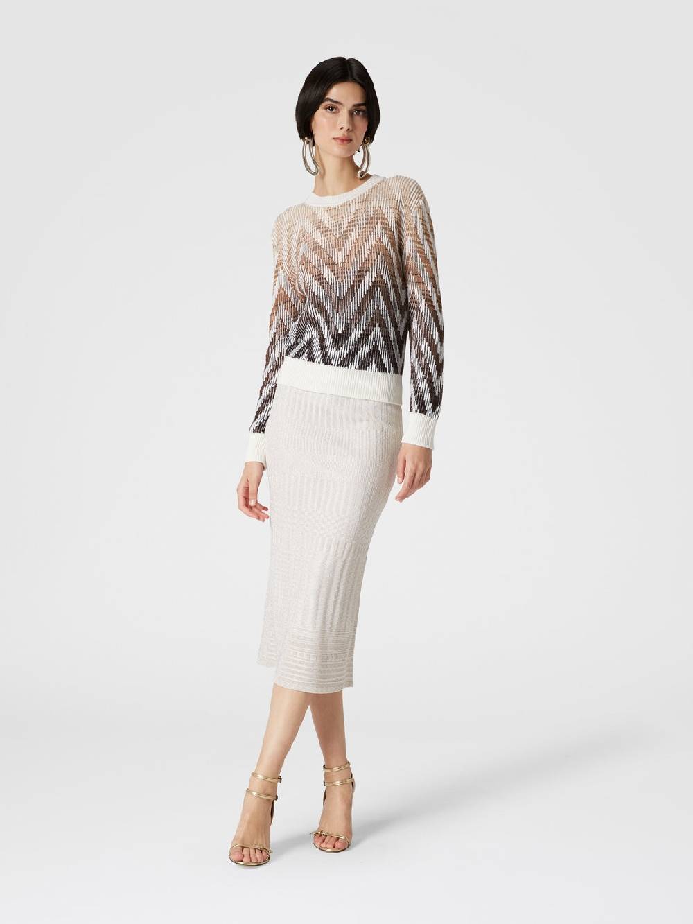 Missoni Gonna midi in viscosa lamé multilavorazione Fino al 60% di sconto