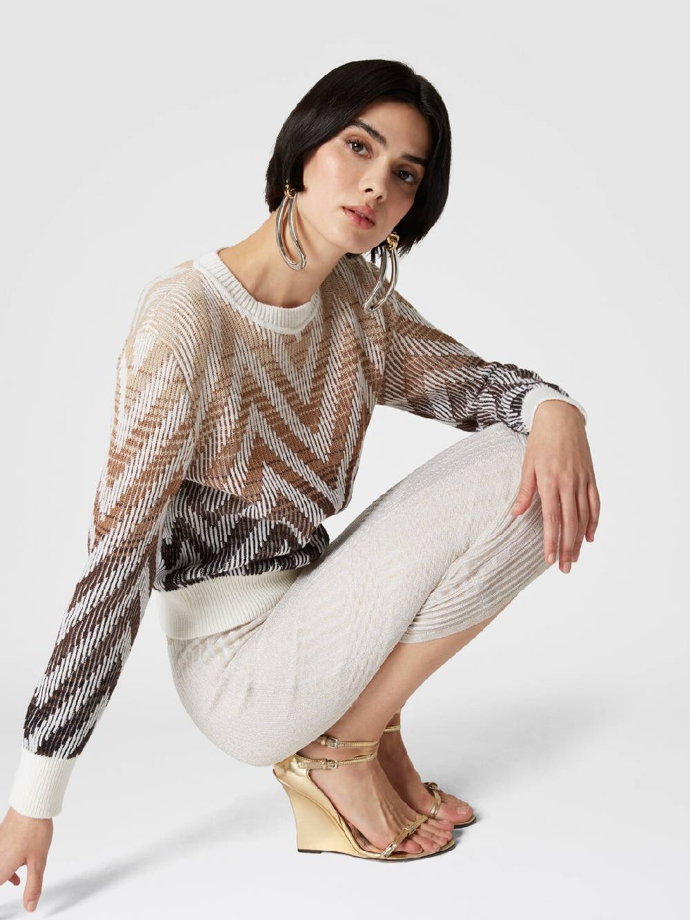 Missoni Gonna midi in viscosa lamé multilavorazione Fino al 60% di sconto
