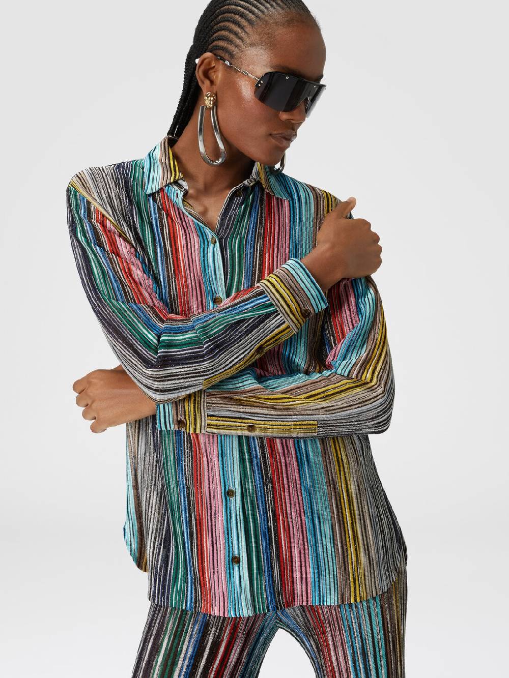 Missoni Camicia in maglia a costine fiammata lamé Only for today