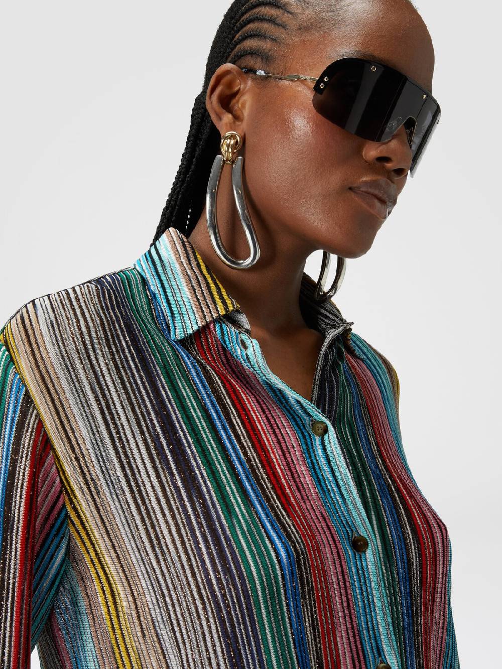 Missoni Camicia in maglia a costine fiammata lamé Only for today