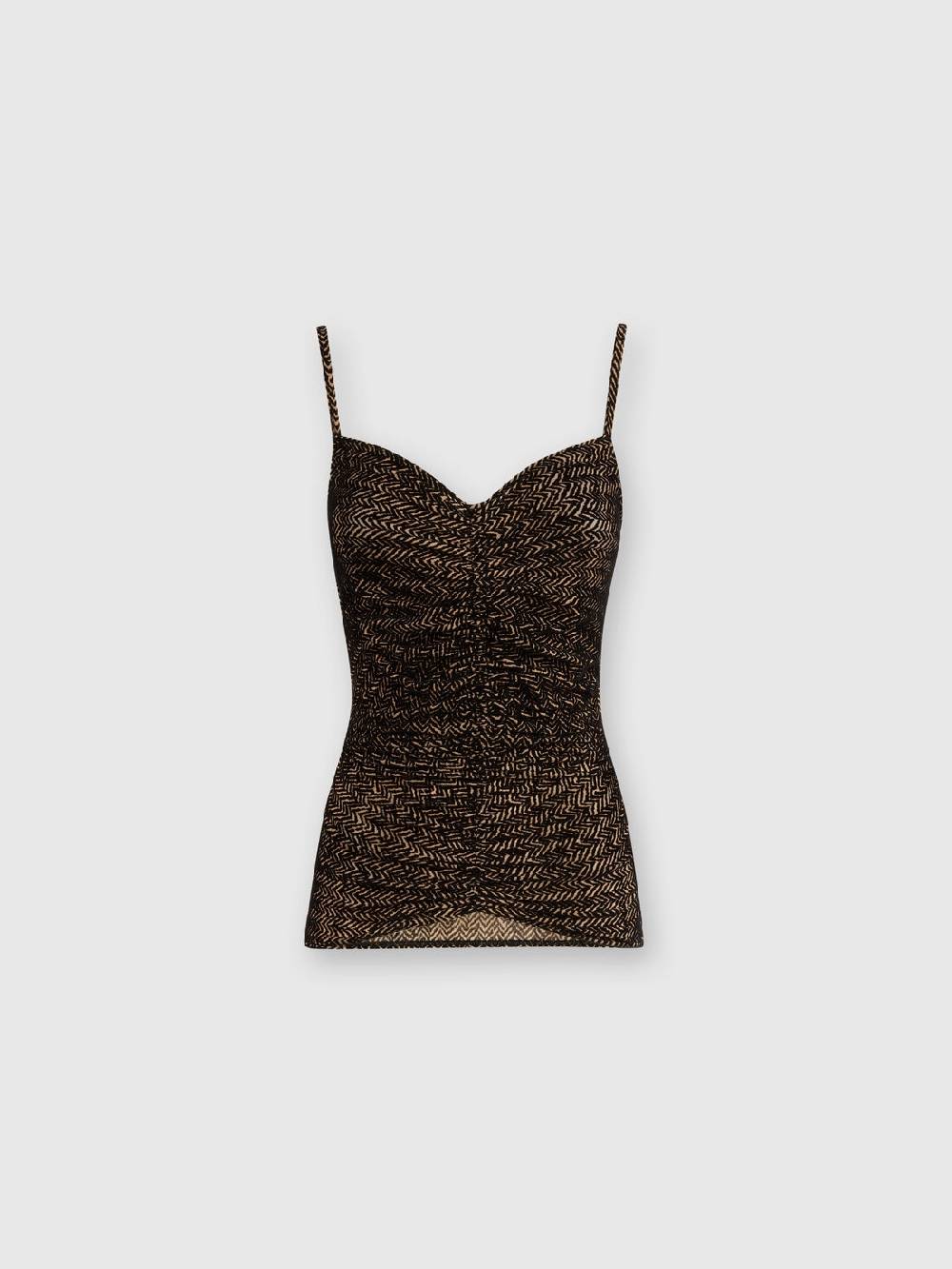 Missoni Canottiera in tulle zig zag con arricciatura Fino al 55% di sconto