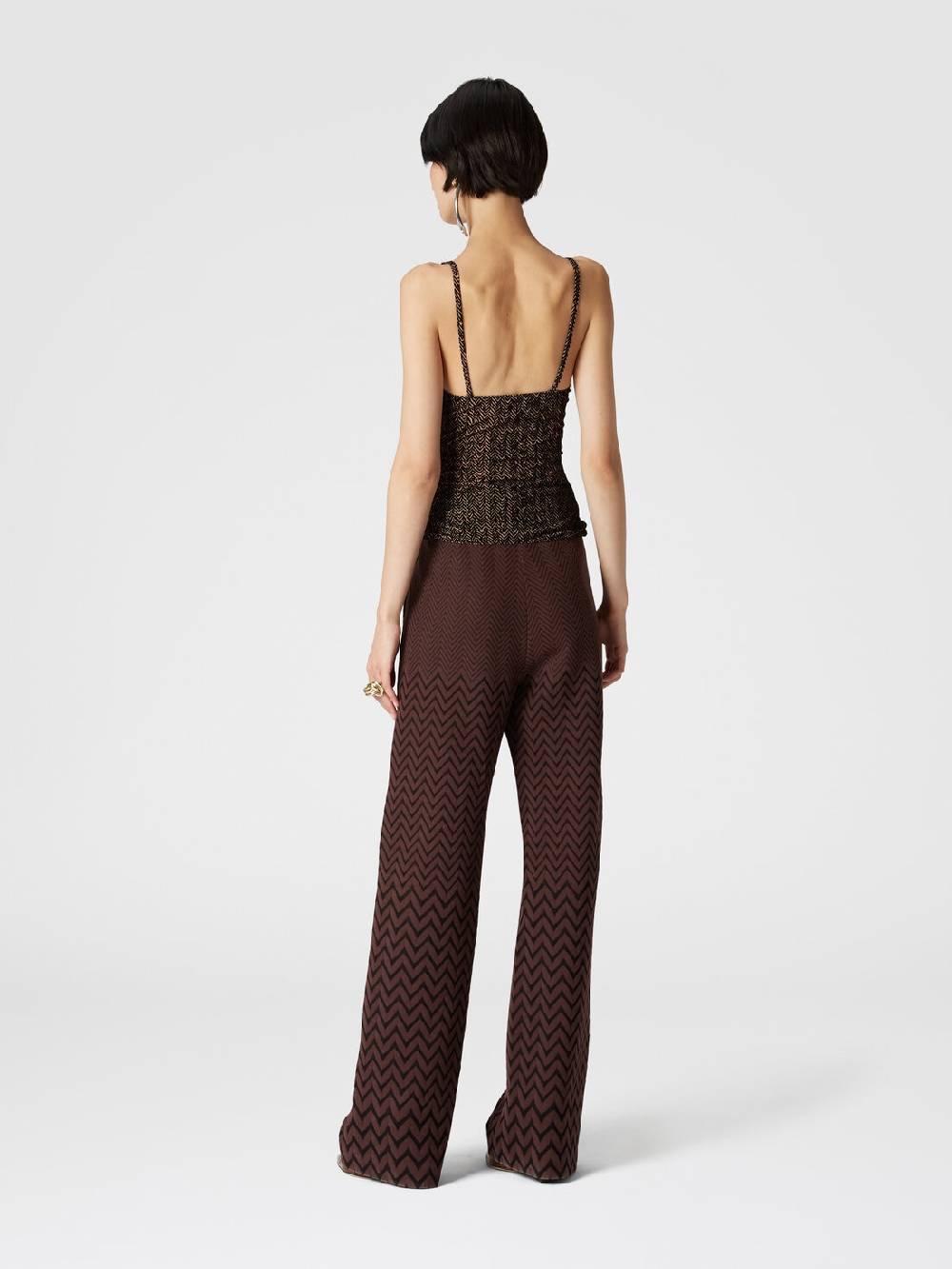 Missoni Canottiera in tulle zig zag con arricciatura Fino al 55% di sconto