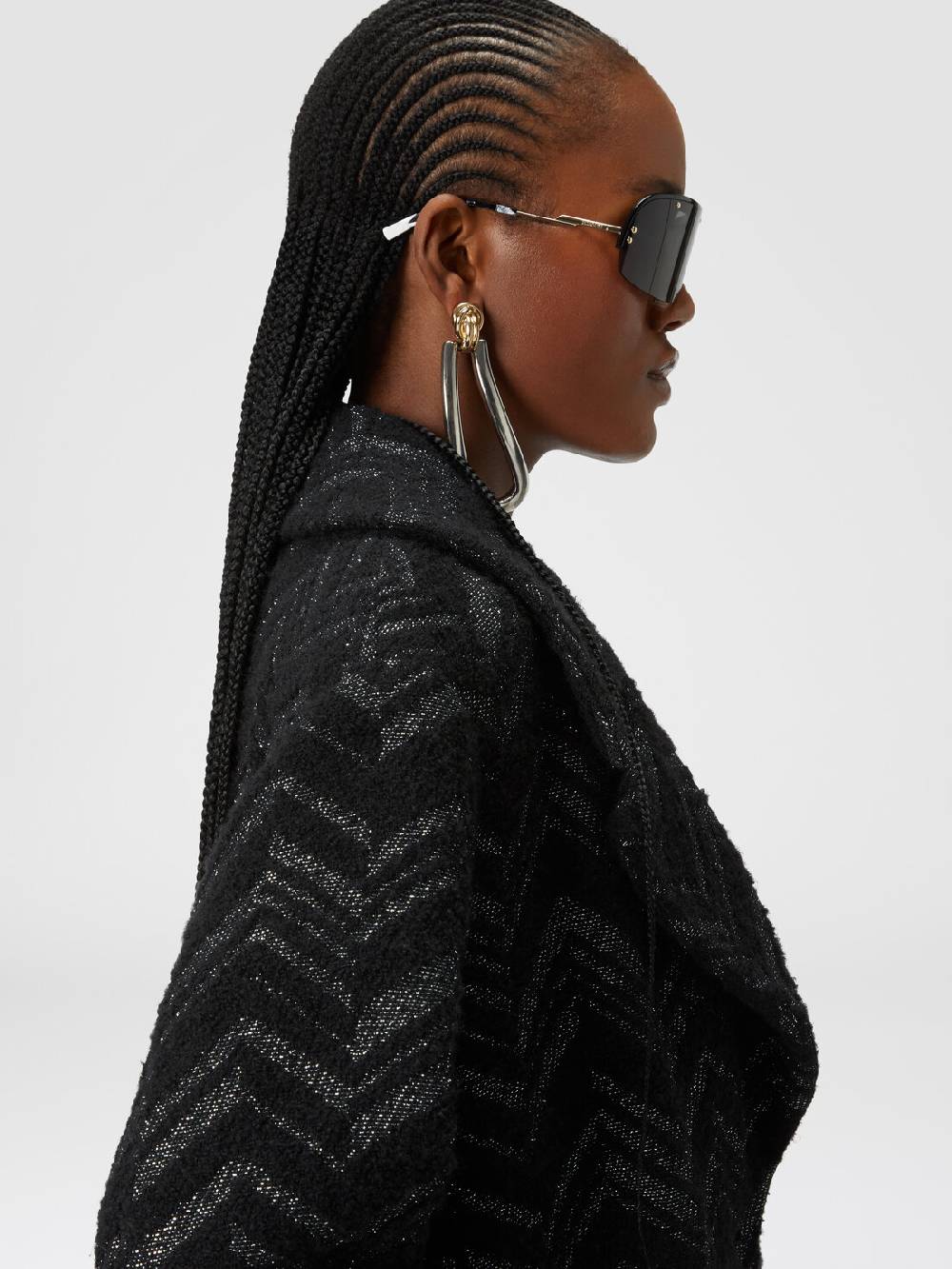 Missoni Cappotto in maglia bouclé con chevron lamé Discount Store per i nuovi prodotti