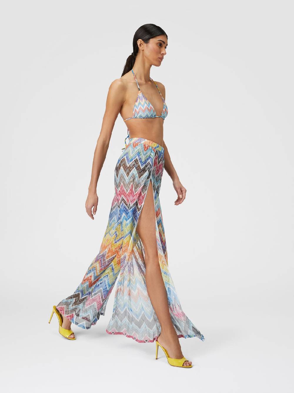Missoni Pantapalazzo con stampa zig zag e lurex Enormi sconti