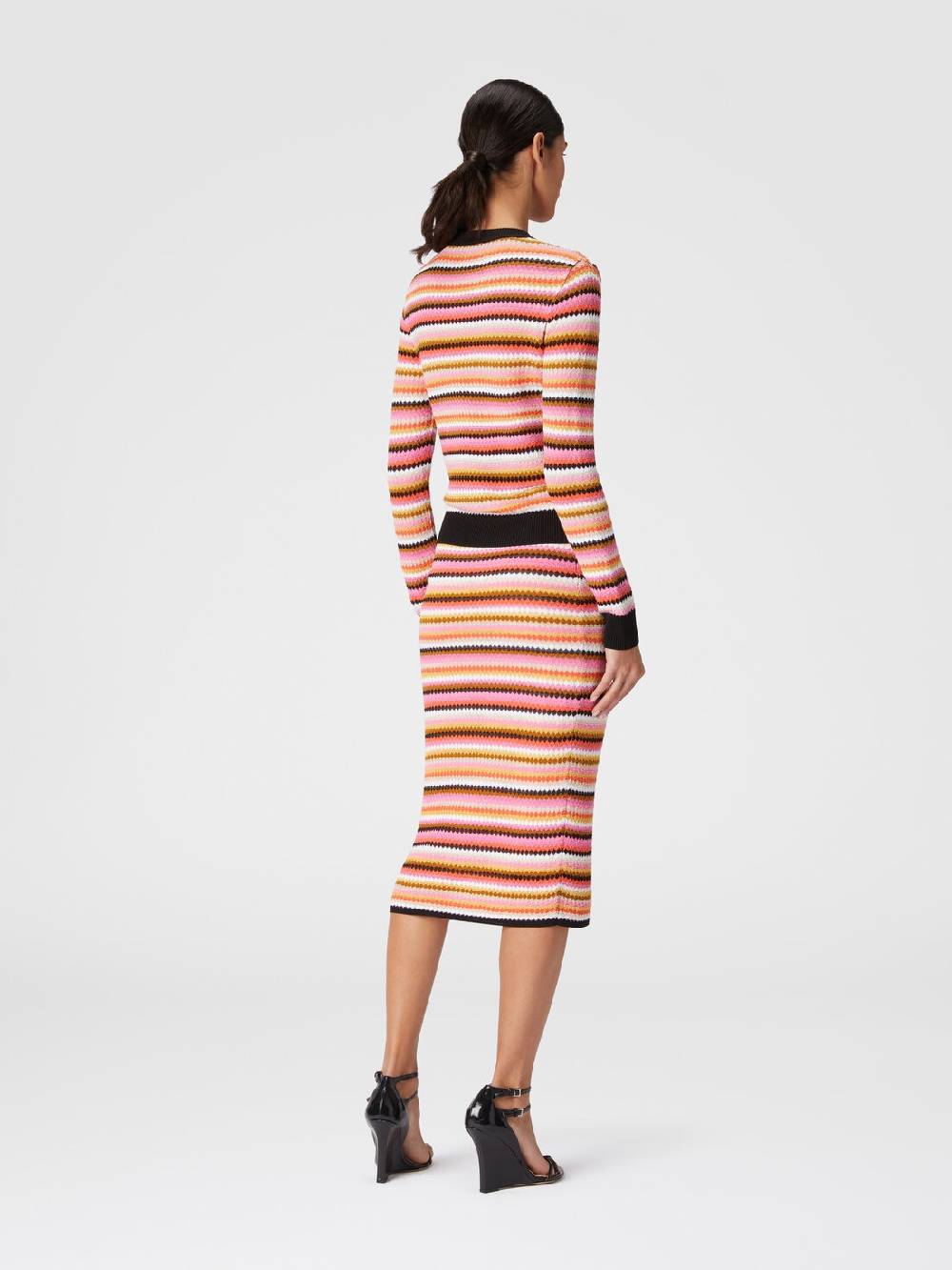 Missoni Pullover girocollo in lana e viscosa a righe 50% di sconto con spedizione gratuita