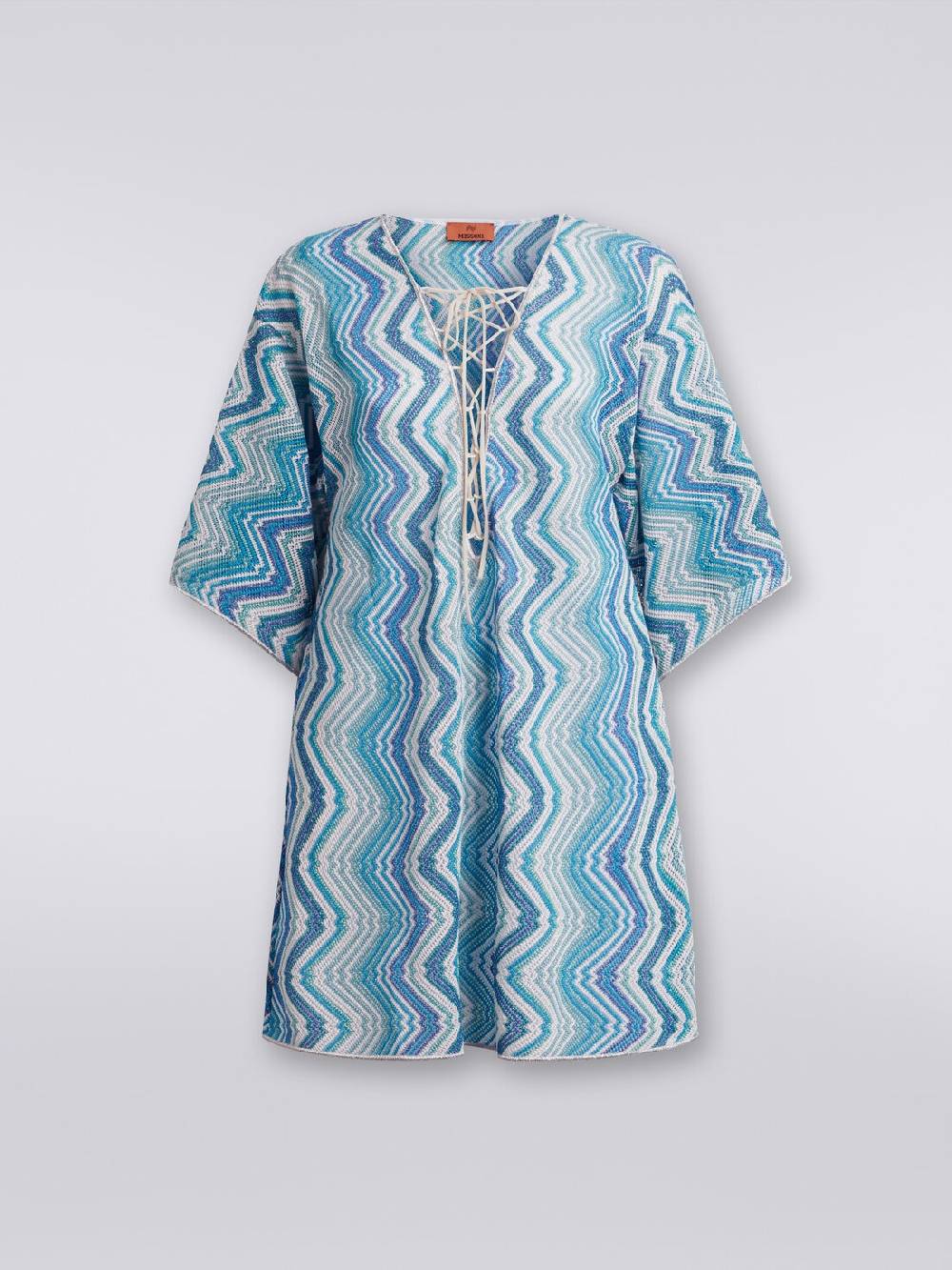 Missoni Caftano copricostume corto con allacciatura intrecciata Duty-free