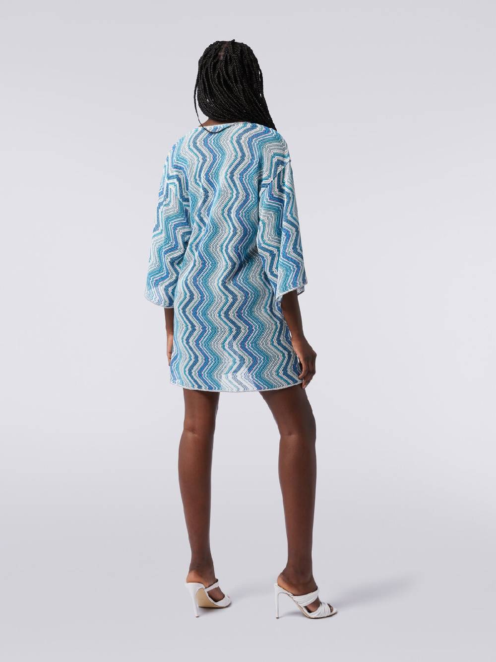 Missoni Caftano copricostume corto con allacciatura intrecciata Duty-free