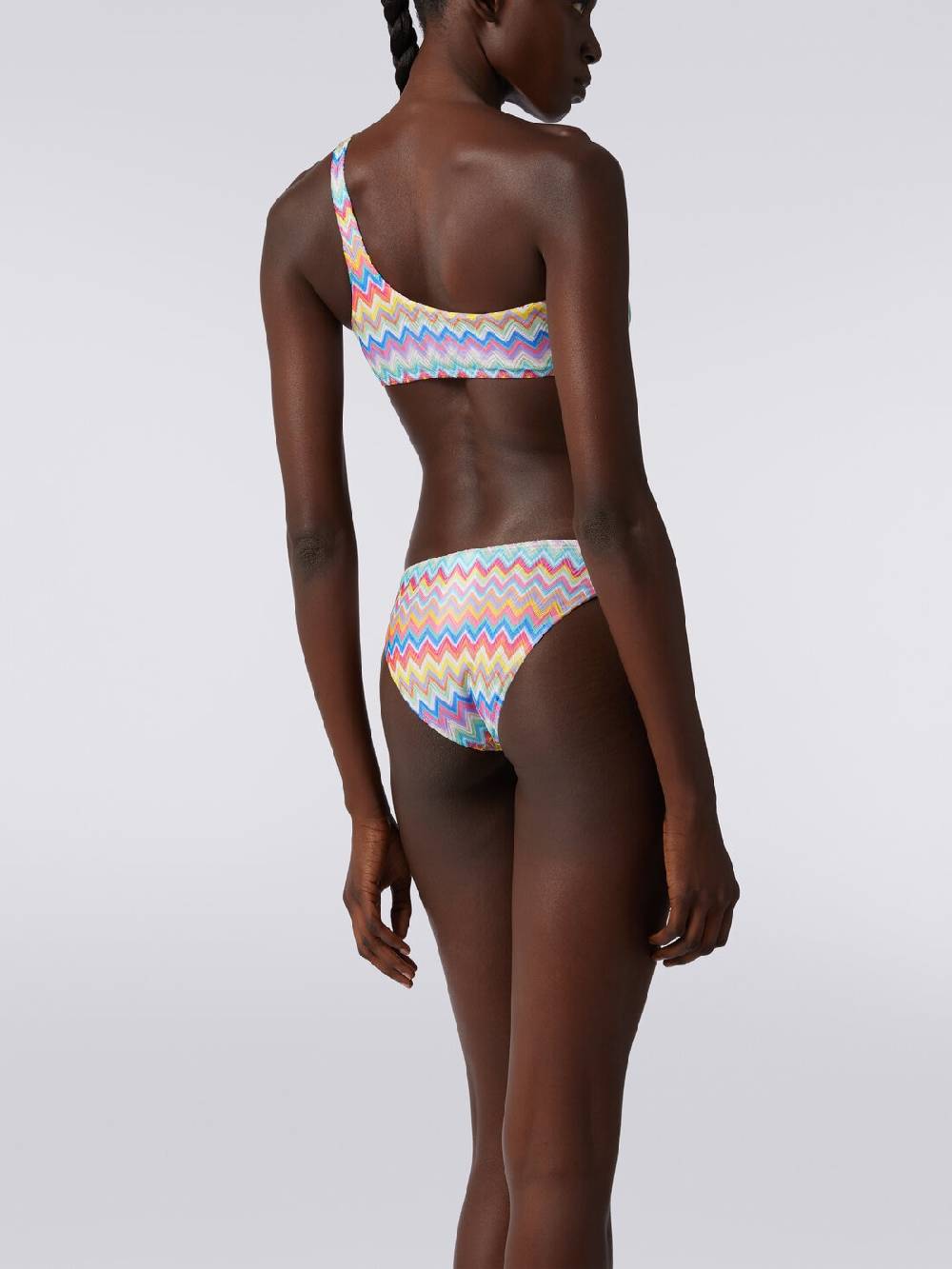 Missoni Bikini monospalla con stampa zig zag Italy