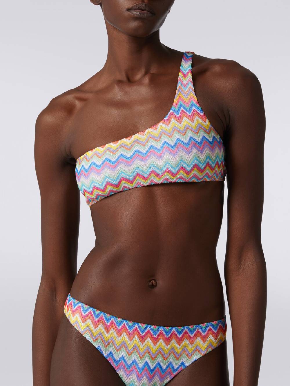 Missoni Bikini monospalla con stampa zig zag Italy