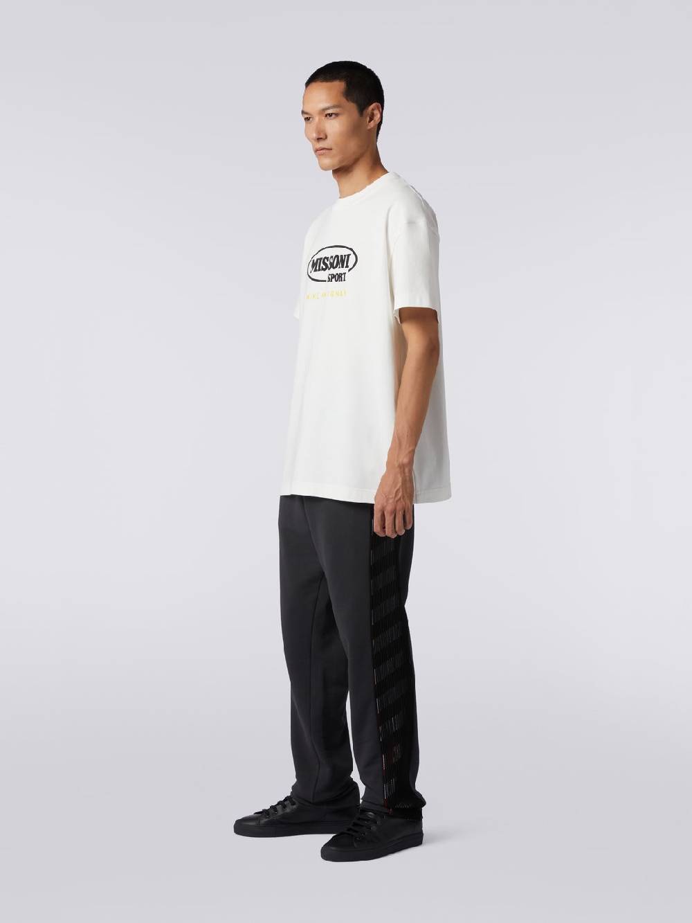 Missoni Pantaloni sportivi in cotone con inserto in maglia in collaborazione con Mike Maignan Vendita