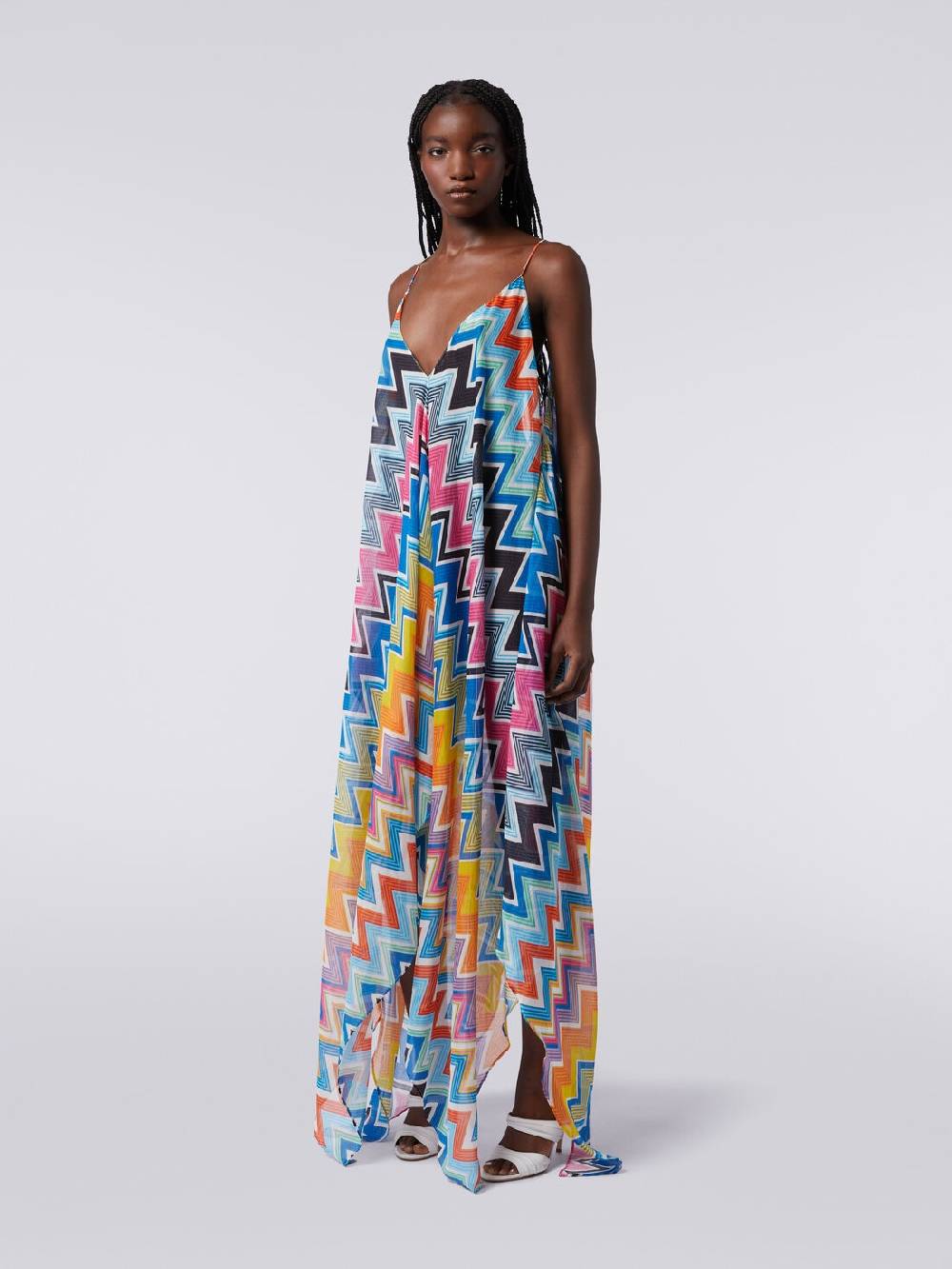 Missoni Copricostume lungo taglio foulard in cotone e seta stampato Pezzi Unici