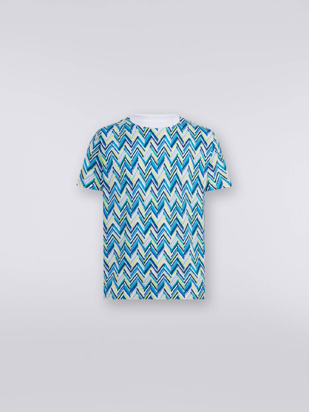 Missoni T-shirt girocollo in cotone con stampa zig zag Negozi Online