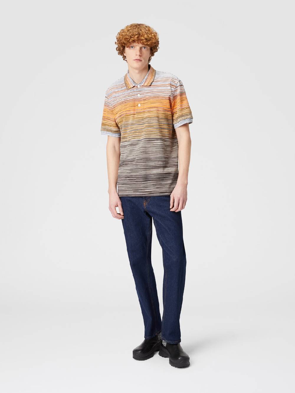 Missoni Polo in piquet di cotone fiammato Acquista Ora