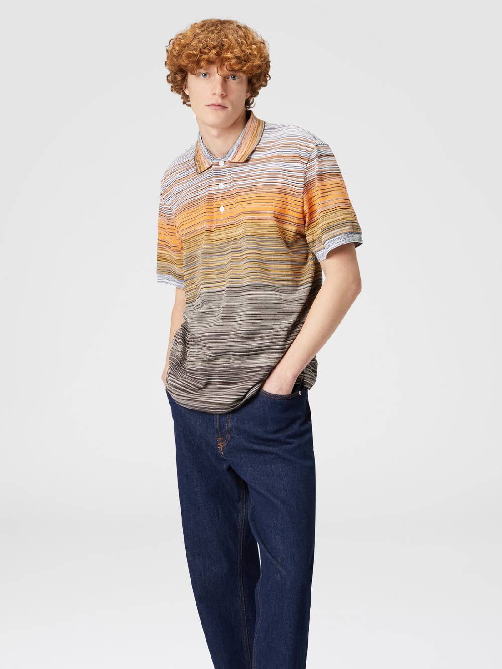 Missoni Polo in piquet di cotone fiammato Acquista Ora