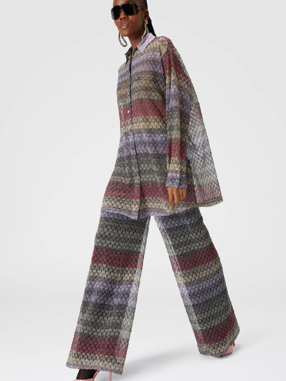Missoni Pantapalazzo con motivo pizzo lamé Promozione Limitata