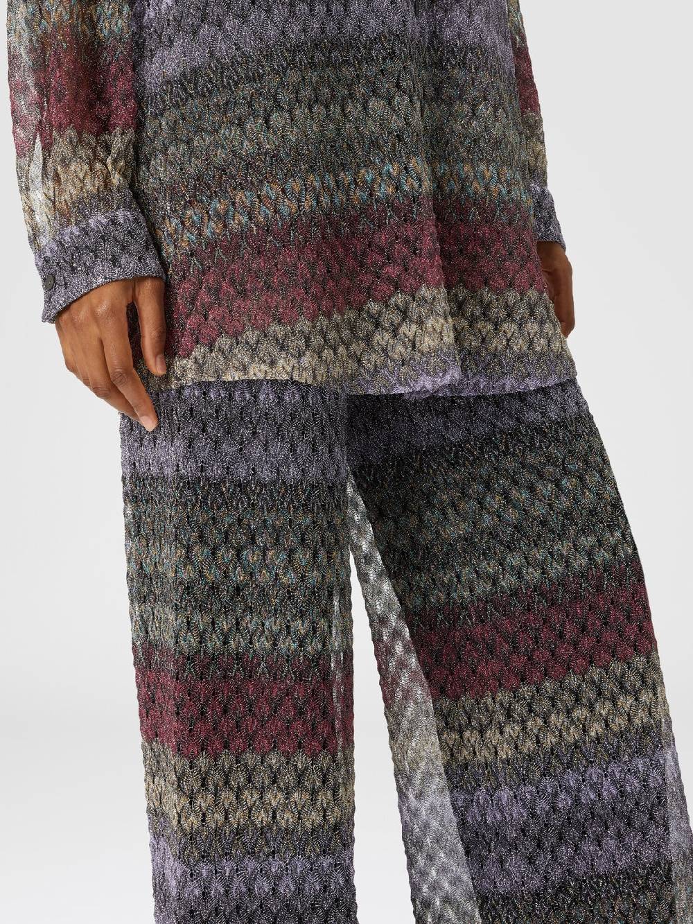 Missoni Pantapalazzo con motivo pizzo lamé Promozione Limitata
