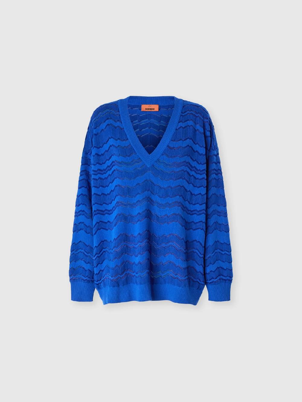 Missoni Pullover con scollatura a V e zig zag tono su tono Affare Del Giorno