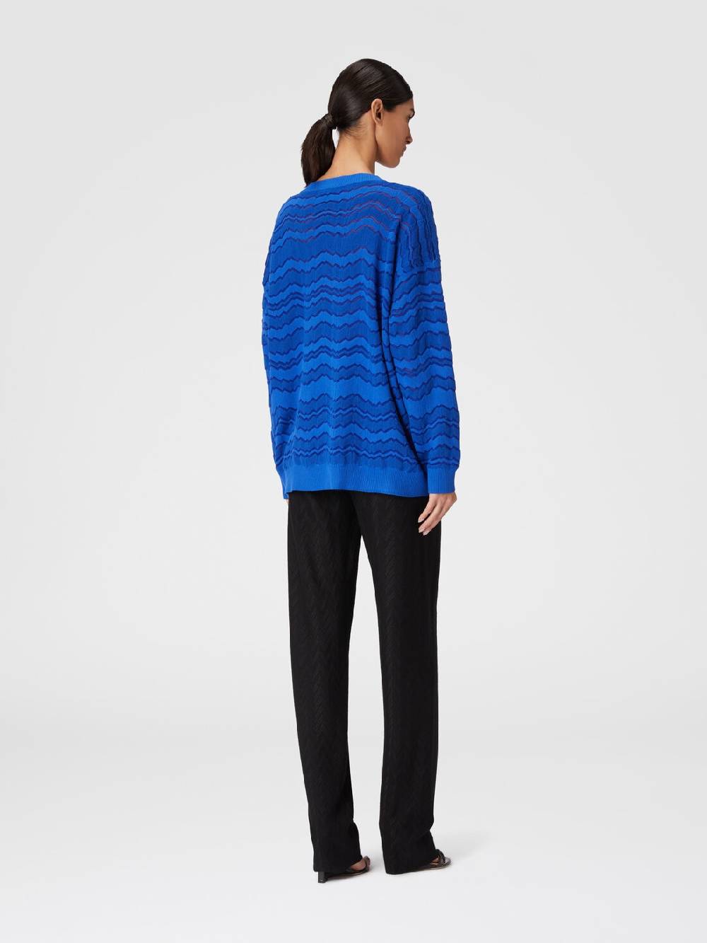 Missoni Pullover con scollatura a V e zig zag tono su tono Affare Del Giorno