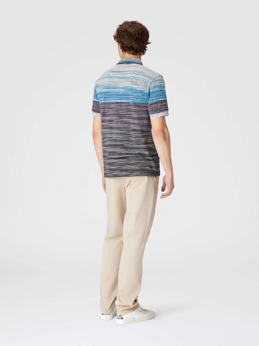 Missoni Polo in piquet di cotone fiammato Prezzo Ridotto