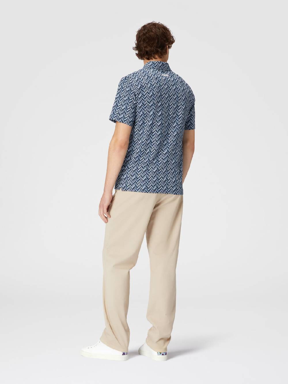 Missoni Polo in jersey di cotone jacquard zig zag Offerta