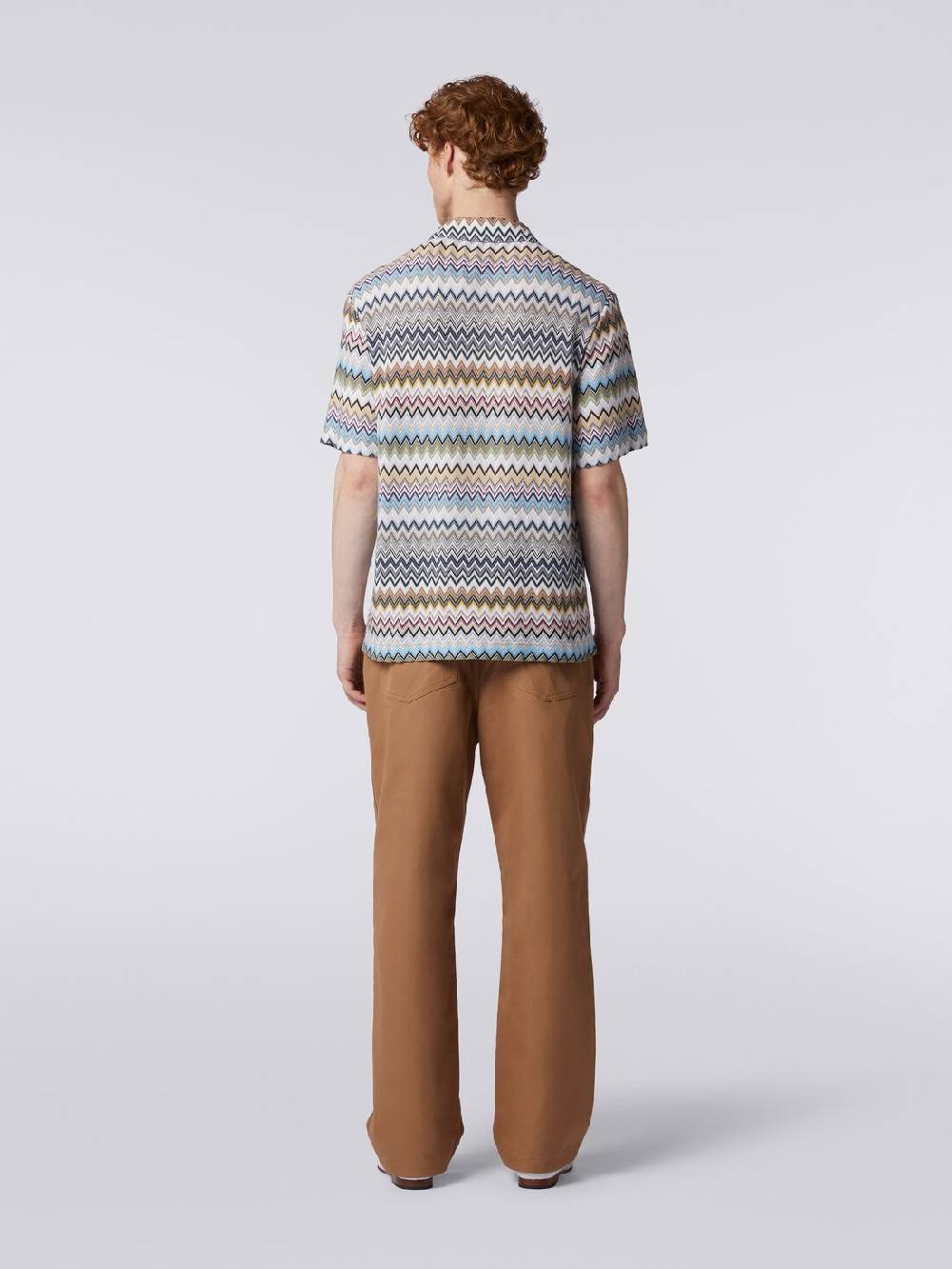 Missoni Camicia a maniche corte modello bowling in cotone zig zag Economico