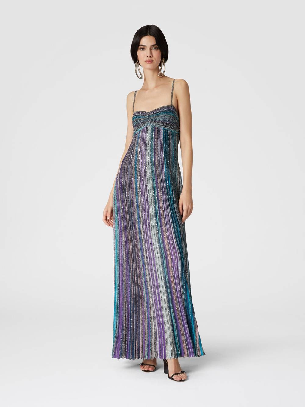Missoni Abito lungo senza maniche in maglia plissée lamé Outlet