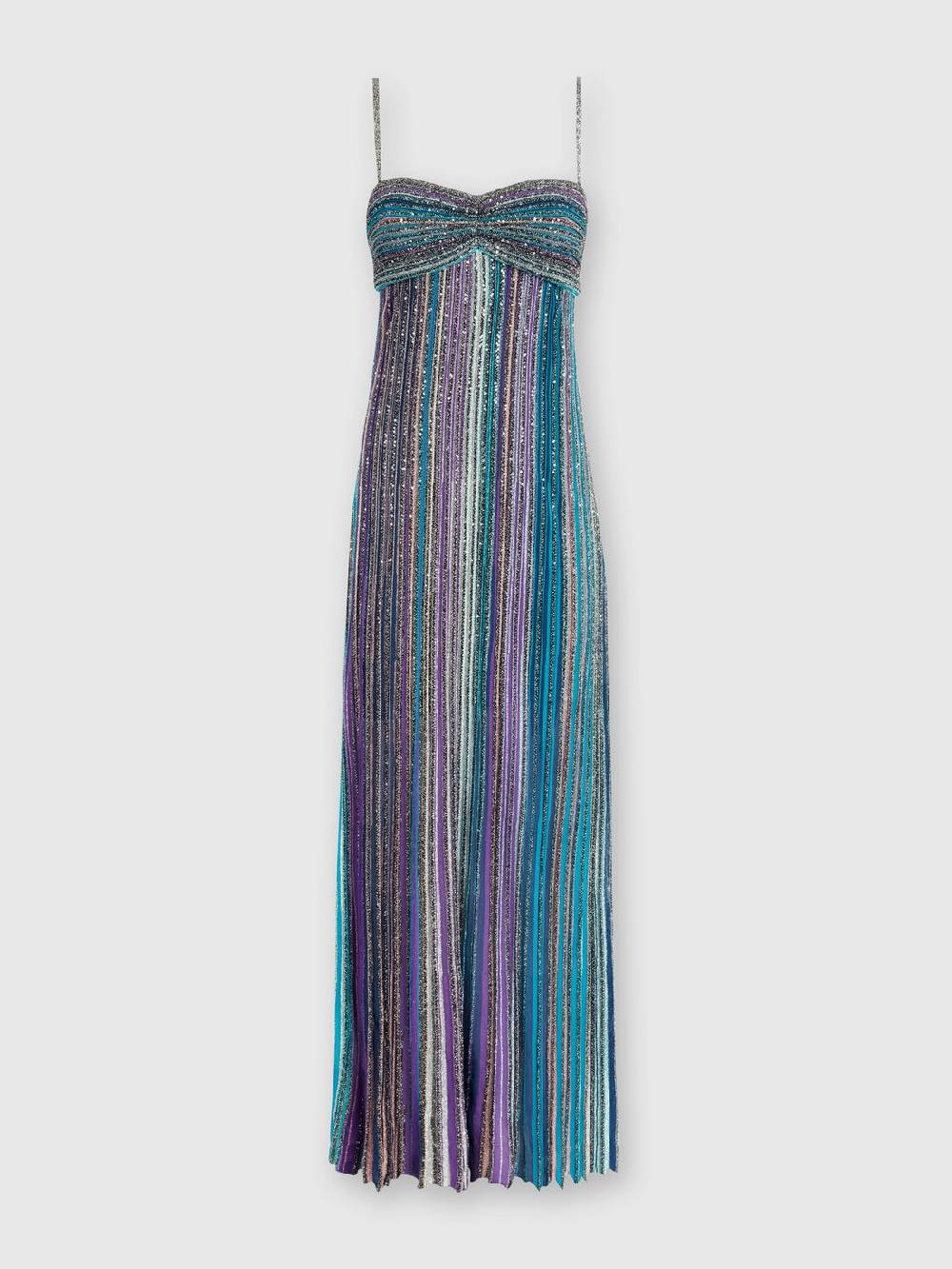 Missoni Abito lungo senza maniche in maglia plissée lamé Outlet
