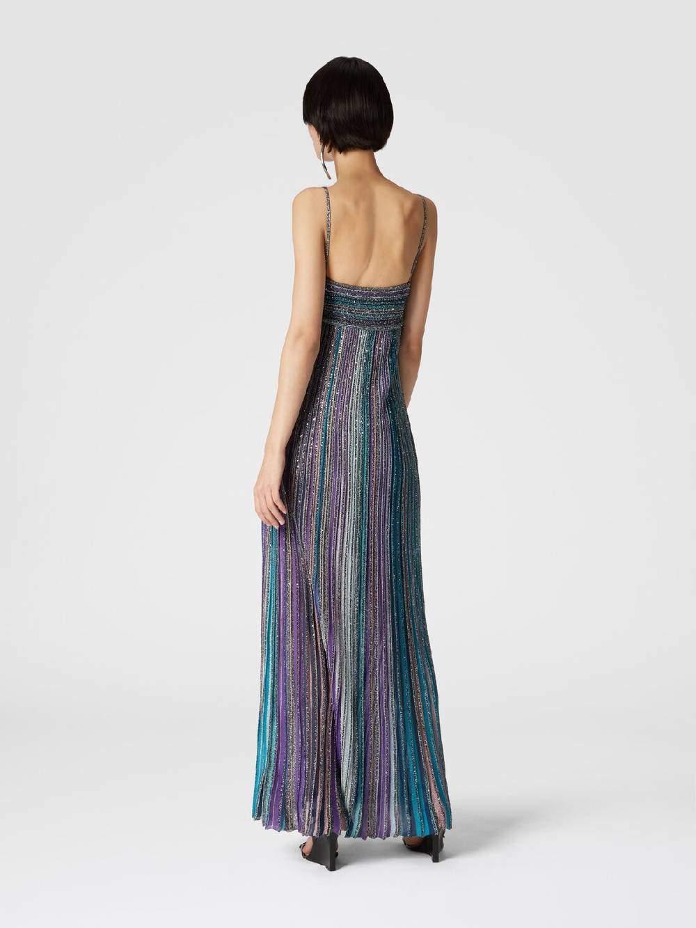 Missoni Abito lungo senza maniche in maglia plissée lamé Outlet