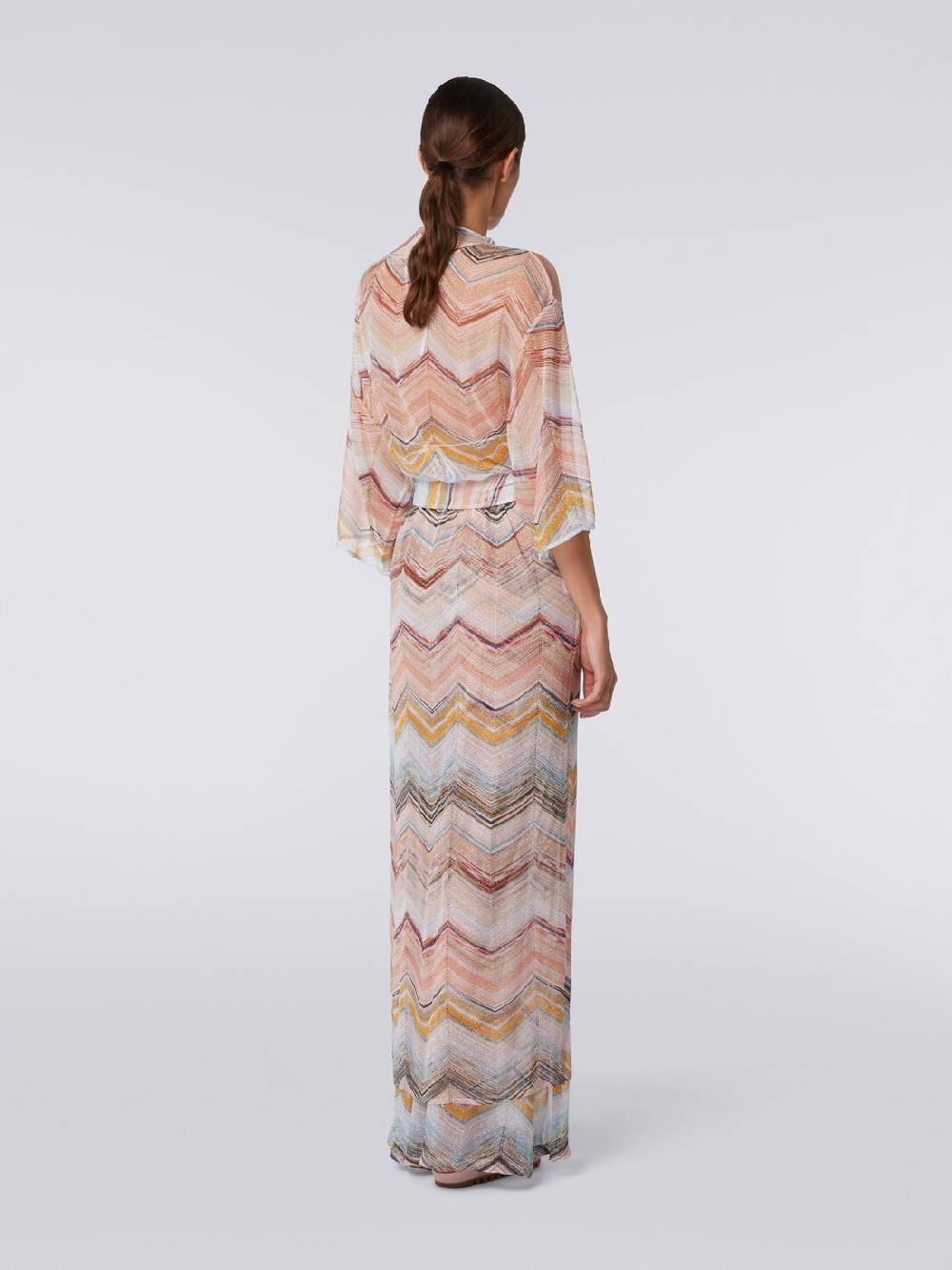 Missoni Copricostume lungo a vestaglia chevron con lurex Offerte