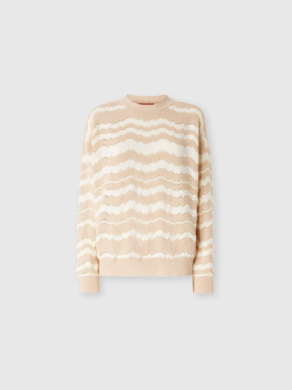 Missoni Pullover girocollo con zig zag tono su tono Hotsell