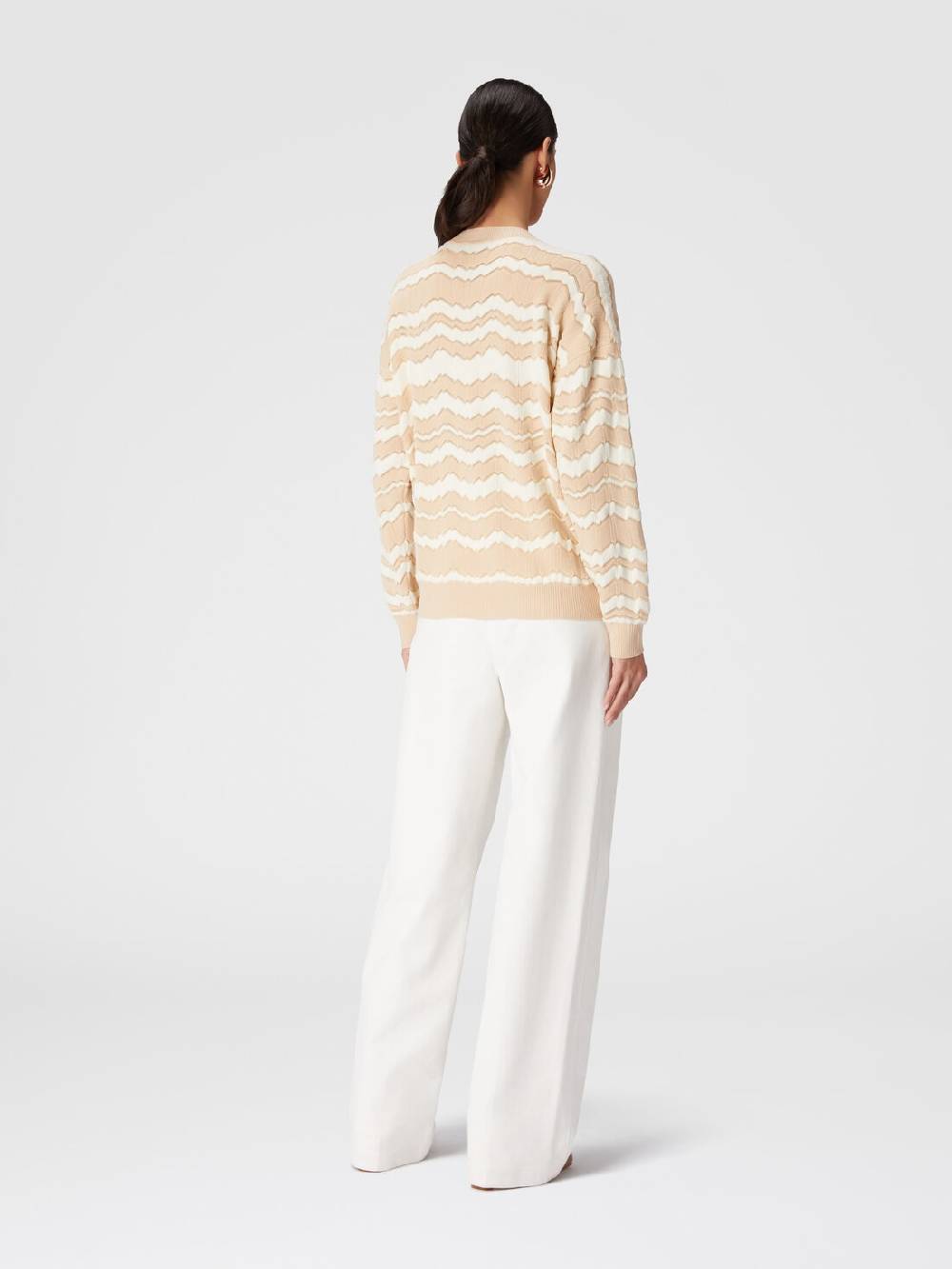 Missoni Pullover girocollo con zig zag tono su tono Hotsell