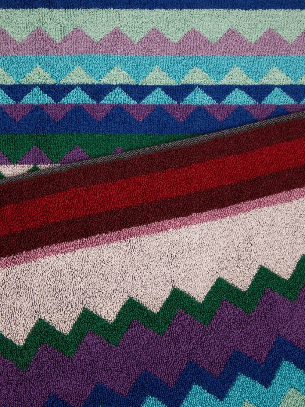 Missoni Telo mare Chantal 100x180 cm in spugna di cotone chevron Negozio